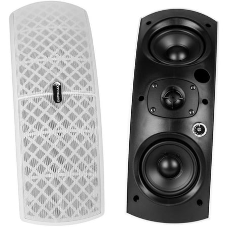 Dayton Audio QS204W-4 Quadrant Indoor/Outdoor Speaker Pair with 4 White