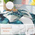 thumbnail image 2 of Queen 4 Piece Bedding Set Peacock Feather Blue Gradient Soft Breathable Duvet Cover and Pillowcase, Minimalist Style Duvet Cover Set Bed Sheets for Bedroom Dormitory Guest Room, 2 of 9