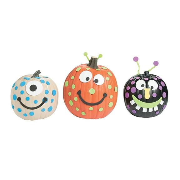 Foam Monster Pumpkin Decorating 12 - Craft Kits - 12 Pieces