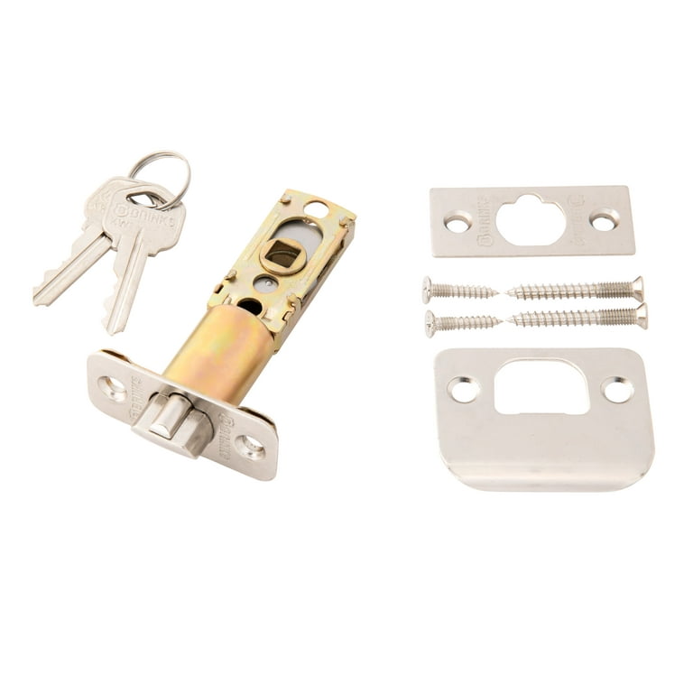 Brinks Keyed Entry Classic Ball Style Doorknob, Satin Nickel