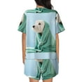 thumbnail image 3 of Xecao Dog Wrapped in Towel print Swimsuit for women, Summer-ready, sporty style.Quick-dry fabric. Many sizes & colors., 3 of 9
