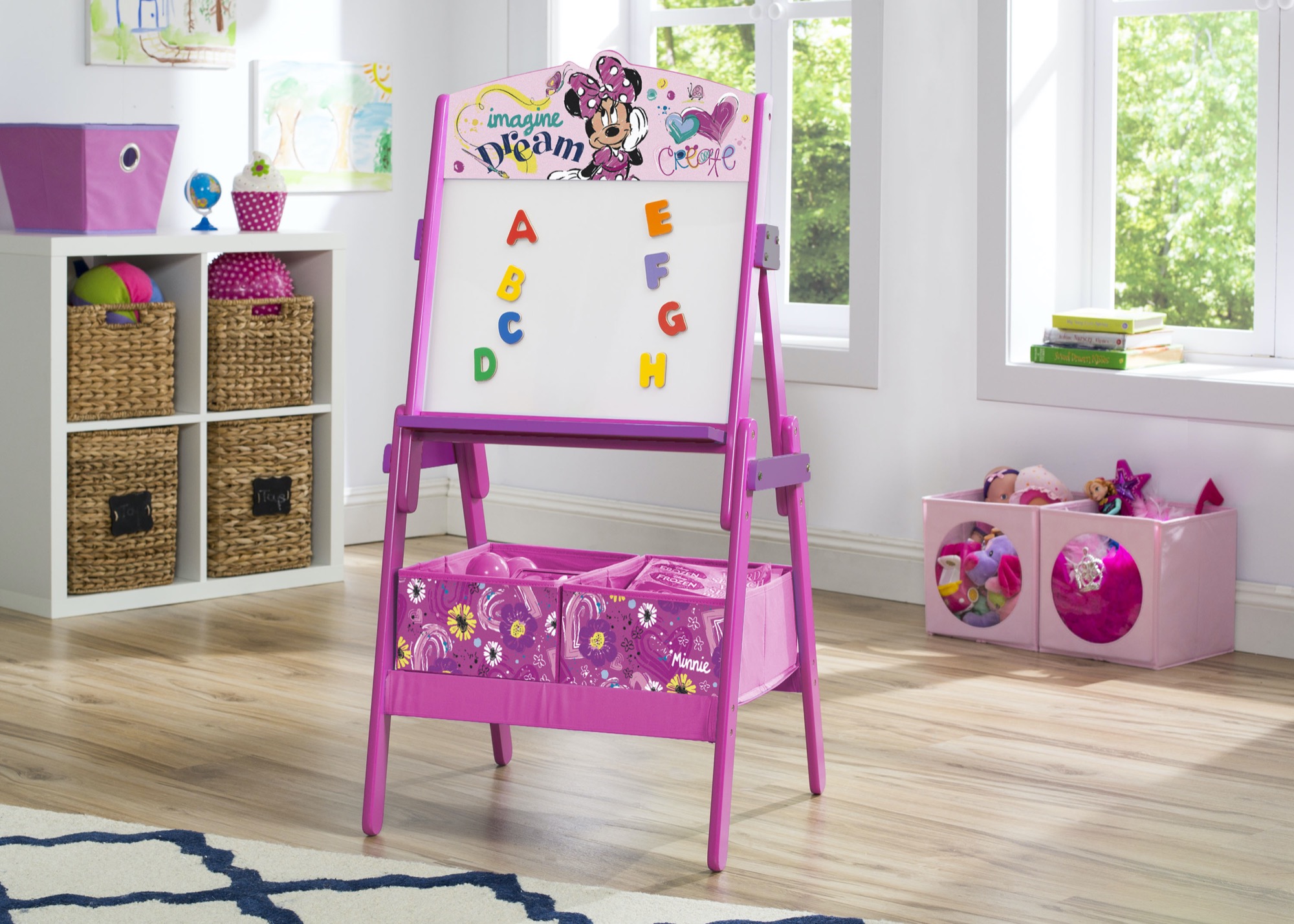 Disney Minnie Mouse Activity Easel with Storage by Delta Children, Greenguard Gold Certified - image 3 of 8