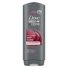 Dove Men+Care Deep Clean Hydrating Purifying Grains Women's Face & Body Wash, Unscented, 18 oz