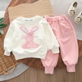thumbnail image 3 of MEZZALL Warm Outfit Children O-Neck Sweatshirt Pullover Tops Suit Baby Winter 2PCS Outfits Child Long Sleeve Sweatshirt Trousers Sets Cute Dailywear, Pink, 6-12 Months, 3 of 3