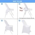 thumbnail image 2 of Fundas de silla plegables Fixwal Spandex Stretch White x36, 2 of 8