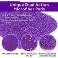 thumbnail image 2 of 5 Pcs Replacement Microfiber Pad for Universal Commercial 16.5 Inch Mop Head,Flat Mop Head,Heavy Duty,Wet & Dry Commercial Cleaning Refills Reusable Mop Refills Fit for Most Flat Mop System, 2 of 7