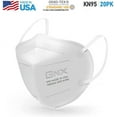 thumbnail image 3 of Face Mask Made in USA (20-Pack), Mask Disposable Particulate Respirator, GB2626-2019, Protection Against Dust, Pollen and Haze (20 pcs) (Earloop) (Model: E95) White, 3 of 7