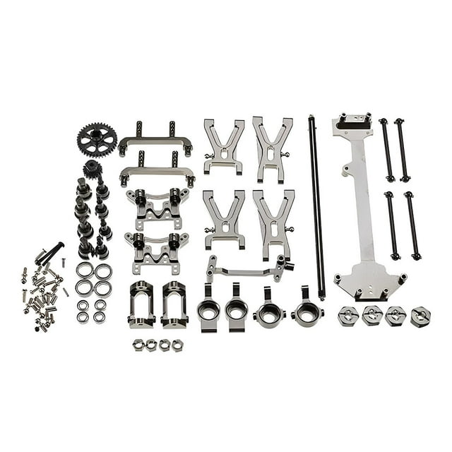 Ruiboury 19 Pieces/Set RC Vehicle Arm Gear Seat Assortment Metal Vehicles Absorber Automotive Automobile Toys Accessory Black Grey