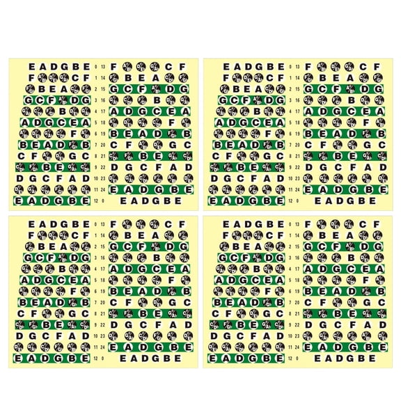 MLINS 10pcs Guitar Fretboard Note Stickers Map Labels for Acoustic Electric Guitar Transparent Decals
