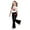 Black#9527, variant on BOOMNY Toddler Baby Girls Outfit Set Short Sleeve Casual Cherry Graphic Shirts Flared Pants Cozy Clothes Set for Children