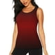 thumbnail image 1 of Fotbe Red Geometric Blusas Sin Mangas para Mujer – Estilo Casual, Corte Suelto, Slim-Fit, Cuello Redondo Deportivo, Tops de Verano para Gimnasio y Yoga-Small, 1 of 7