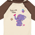 thumbnail image 4 of Inktastic Yara Happy Mothers Day Purple Elephant and Bee Gorgeous Girls Long Sleeve Baby Bodysuit, 4 of 5