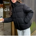 thumbnail image 6 of Sanbonepd Womens Coats Fall Winter Leisure Long Sleeve Standing Neck Parkas for Women, 6 of 7