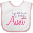 thumbnail image 3 of Inktastic Cute Aunt Boys or Girls Baby Bib, 3 of 4