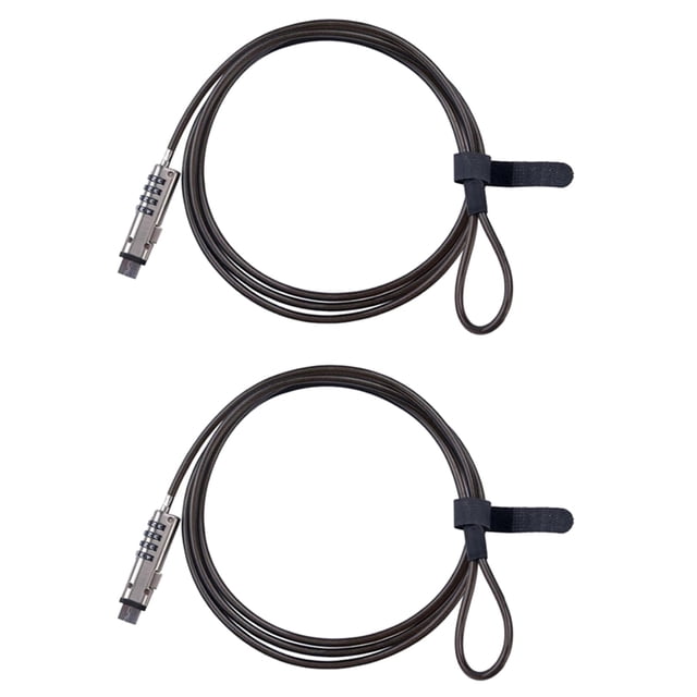 2X 4 Digital Universal Lock USB Laptop Security Cable Lock for Computer,2 x Laptop lock,Silver
