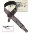 thumbnail image 2 of Walker & Williams LIE-14 “Weathered” Dark Brown Padded Guitar Strap with Koi Fish Tooling, 2 of 4