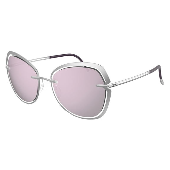 Sunglasses Silhouette Bolschoi Grace Rimless 8180 7000 Rhodium / Plum 54/19/145