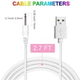 thumbnail image 2 of DC Charging Cable. USB Fast DC Charging Cable. 2.7ft USB Fast DC Charging Cable. Durable Original Replacement DC 2.5 mm Charging Cord Adapter. (2 Pack), 2 of 4