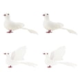 thumbnail image 1 of DOLITY 4 Piece Simulate Feather Pigeon Peace Dove Artificial Animal Figurine Garden, 1 of 9