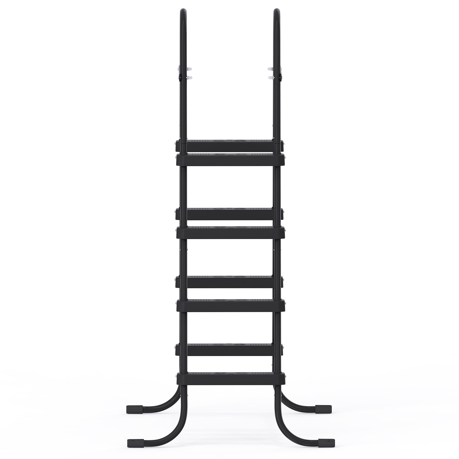 4-Step 52in Iron Pool Ladder (Black Frame + Black Steps)
