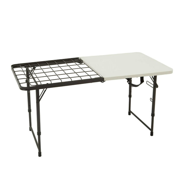 Lifetime 4 Foot Fold In Half Cooking, Lifetime 4 Foot Portable Outdoor Table With Sink