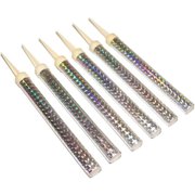 PARTY INC Pack of 6 Silver Wrapping Sparkling Candles/Bottle Service/Birthday/Wedding/Sweet 16 / Party Candle (Pack of 6, Silver)