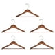 thumbnail image 1 of 5uds B17 Sólida Madera Traje Perchas 380mm Longitud U-Muescas Retro Abrigo Percha con Inoxidable Acero Gancho para Chaqueta Pantalones Camisa, 1 of 7