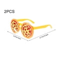 thumbnail image 3 of 2Pcs Funny Glasses, Pizza Style Funky Glasses, Novelty Sunglasses Photography Props for Summer Themed Party Supplies Pizza Ice Cream Fruit Fun Glasses,Funny for Adults, 3 of 7