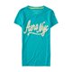 thumbnail image 1 of Camiseta con adornos de neón Aeropostale para mujer verde pequeña Camiseta adornada, 1 of 1
