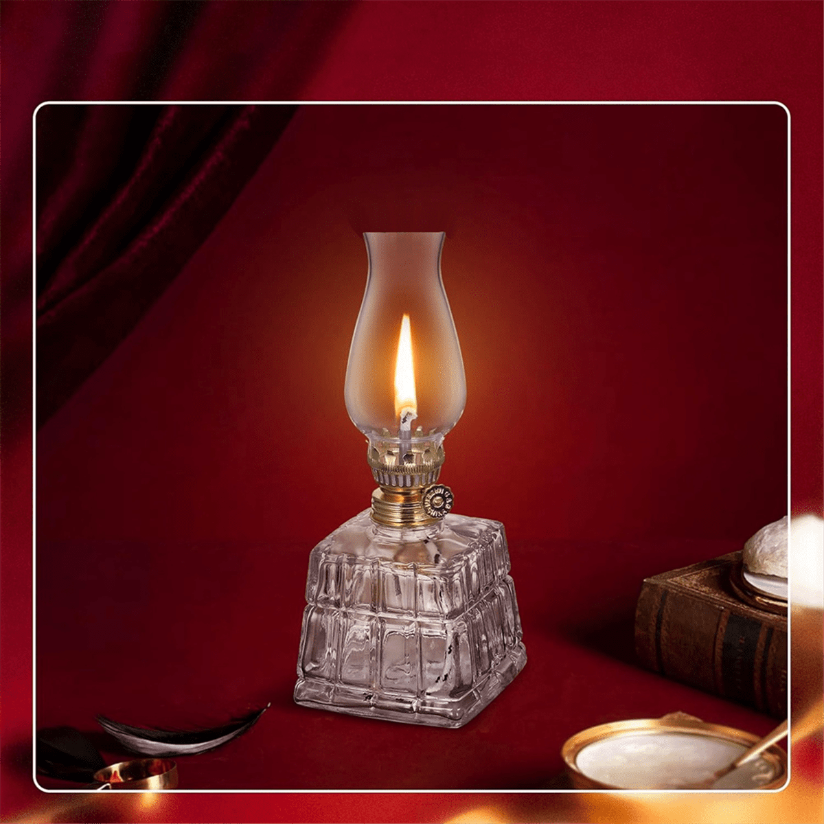 Chamber Oil Lamps Classic Vintage Oil Lamp Lantern Vintage Oil Lamps for Indoor Use Decorative Antique Clear Hurricane