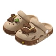 thumbnail image 2 of Likimi Kids Toddler Girls Boys Slippers Casual Comfortable Cartoon Lightweight Summer House Shoes For Indoor Outdoor Khaki Size 6.5-7 Years, 2 of 7