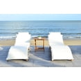 thumbnail image 2 of Safavieh Pacifica Outdoor Modern 3 Piece Lounge Set with Cushion, 2 of 12