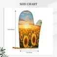 thumbnail image 2 of Cauagu Beautiful Golden Sunflower Field Print Oven Mitts 2 Piece Set,BBQ Gloves Grilling Gloves Kitchen Silicone Oven Gloves Heat Resistant Oven Mitts for Barbecue Cooking & Baking, 2 of 6