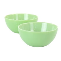 Martha Stewart Everyday Jadeite Glass 2-Piece Bowl Set, 6", Jade Green