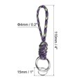 thumbnail image 2 of 4" Paracord Lanyard Keychain with Flat KeyRings Braided Lanyard Wrist Strap, Camo Purple, 2 of 7
