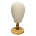thumbnail image 1 of 53cm Cabeza de Peluca Soporte de Maniquí para Pelucas Sombrero Fabricación de Gorras Gafas 3 Madera baja Macarena cabeza de maniquí con soporte, 1 of 7