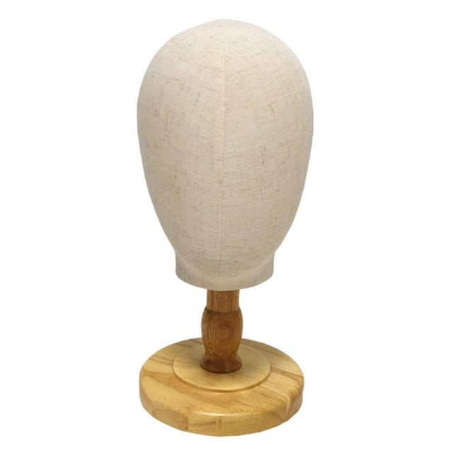 53cm Cabeza de Peluca Soporte de Maniquí para Pelucas Sombrero Fabricación de Gorras Gafas 3 Madera baja Macarena cabeza de maniquí con soporte