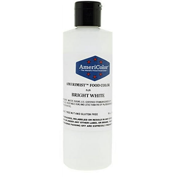 AmeriColor AmeriMist Bright White, 10 Ounce, Airbrush Food Color