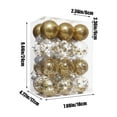 thumbnail image 3 of SLYNSHome 24Pcs Christmas Ball Ornaments,4 Style Shatterproof Baubles Ball Hanging Christmas Glitter Balls Pendant for Xmas Tree Decor Holiday Party Wedding Decoration (2.4Inch,Gold), 3 of 6