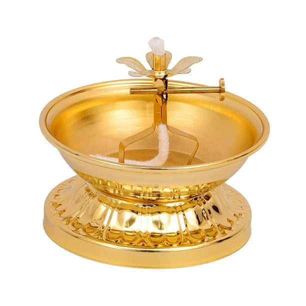 Candelabro de ghee, candelabro, suministros para altar, lámpara de aceite regulable, candelabro Estilo B