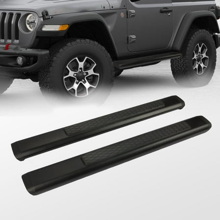 Fits 2018-2023 Jeep Wrangler JL 2 Door Running Boards Black Side Step 2 Door