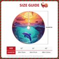thumbnail image 4 of Balery Hawaiian Island Dolphin Printed Christmas Tree Skirt , Merry Christmas Party Christmas Tree Decoration,Adjustable Tree Skirt-48", 4 of 8