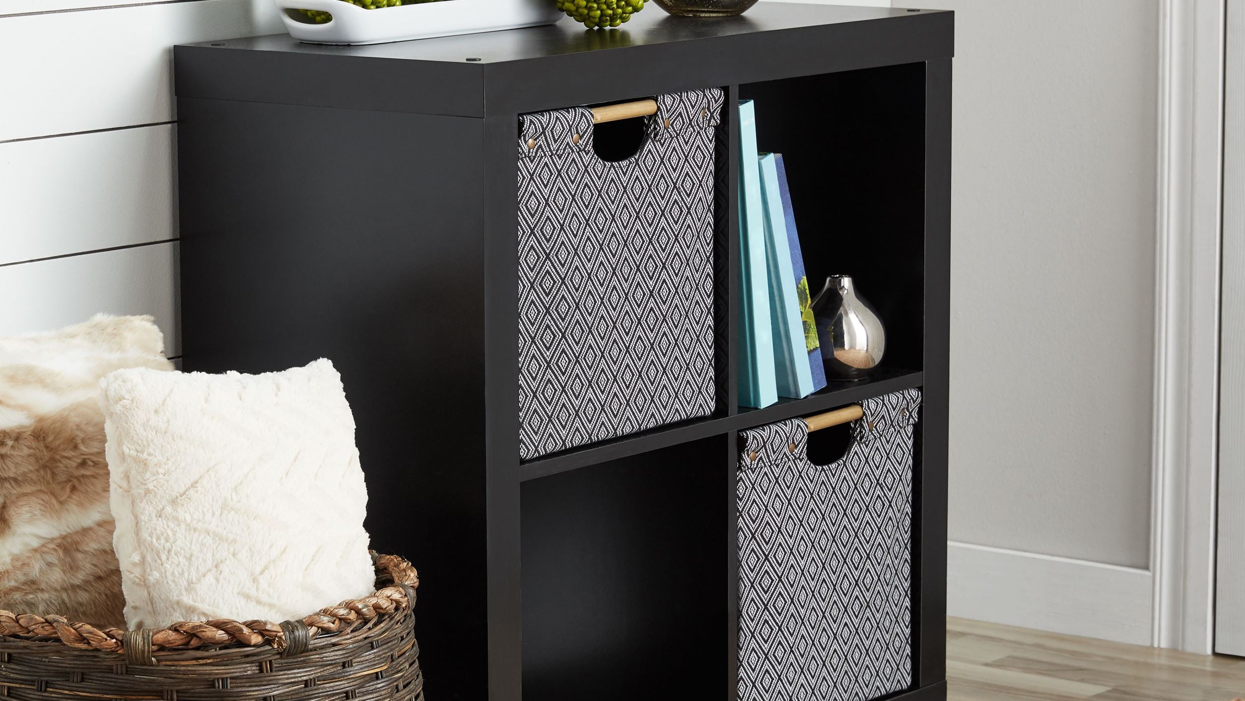 Better Homes & Gardens 4-Cube Organizer Bookshelf, Solid