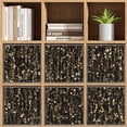 thumbnail image 7 of Set of 6 Collapsible Oxford Fabric Storage Cubes with Handles, Foldable Closet Organizer Bins for Clothes, Toys, Shelves, Home & Kitchen Ornate Dark Gold Floral, 7 of 7
