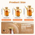 thumbnail image 4 of Injueey Dispensador de aceite resistente al calor, dispensador de aceite con boquilla libre, boquilla grande de vidrio para aceite de cocina Cocina y Comedor tamaño pequeño 550ml, 4 of 6