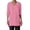 Pink, variant on Lenpel Half Sleeve Womens Tops Cotton Linen V Neck Tunic Blouses with Pockets Fashion Side Split High Low Hem Shirts