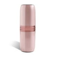 thumbnail image 2 of Toothbrush Case Portable Toothpaste Container Dust-Proof Sanitary Plastic Daily Use Simple Toothburshes Holder College Hiking four cups-pink, 2 of 8