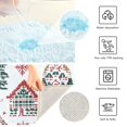 thumbnail image 3 of Yayeee Bath Rug for Bathroom Floor Non Slip Rectangle Fluffy Soft Absorbent Mat, 16"x24", Beige Nordic Christmas House, 3 of 7