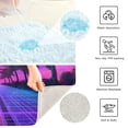 thumbnail image 3 of Yayeee Bath Rugs for Bathroom Floor Set of 2 Non Slip Fluffy Soft Absorbent Mat, Purple Neon Road, 3 of 7
