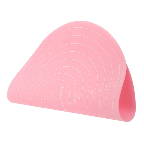 Estera Rosa para Hornear de Silicona, Estera Antiadherente Para Reempostería para Inscritar Masa Con Medidas